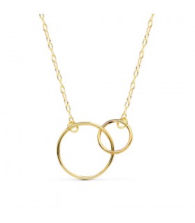 Collana Oro 18kt Doppio cerchio 42 cm