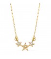 Collana stelle oro giallo 18kt 42 cm