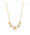 Collar Estrellas Oro  Amarillo 18K 42 cm