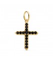 Anhänger Kreuz Gelbgold 18K & Zirkoniasteinen 22310