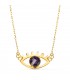 Collana occhio greco oro giallo 18kt ametista