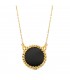 Collar Mujer Oro 18K Black Caviar Dot | Gargantillas de moda, collares con piedras de colores, colgante ónix