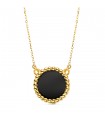 Collar Mujer Oro 18K Black Caviar Dot