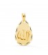 Dios Alá Medalla Oro 18K 21mm Gota Tallada - Medalla de oro - colgante allah en árabe