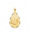 Pendentif Allah Or 18K 21mm Goutte Facetté