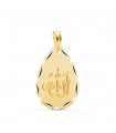 Pendentif Dieu Allah Facetté 21mm Or 18K Goutte