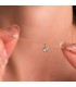 Pendentif Coeur Or 18K 5 mm Aigue-marine | pendentif pour femme | pendentif or jaune |pendentif or 18K