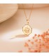 Medalla Dios Alá Oro 18K 14mm Hexágono Tallada - colgantes islam mulsumán