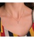 Collana girocollo con sfere 40 cm Oro 18 Kt - Catenina da donna maglia diamantata.