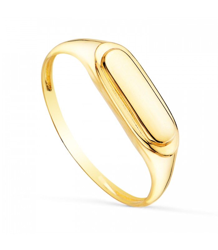 Chevalier da donna Arc in oro giallo 18K | Anello personalizzabile con incisione