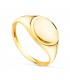 Anillo Sello Oval Oro 18K - anillo personalizado - sello de mujer - anillos de oro corazón