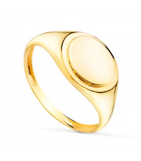 Anillo Sello Oval Oro 18K - anillo personalizado - sello de mujer - anillos de oro corazón