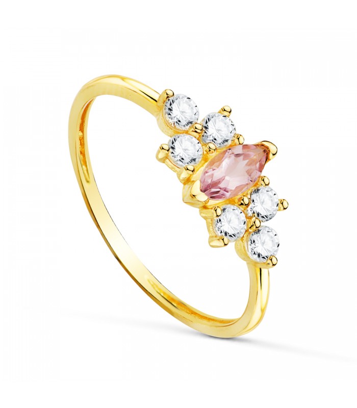 Goldring 750 Amethyst Meraki – Damenring mit Edelstein Marquise-Schliff | Online kaufen