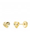 Pendientes Bebé Oro 18K Corazón Tallados 5mm