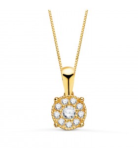 Gargantilla Meena Diamantes 0.180 Qts Oro 18K | collar con diamantes