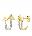 Boucles d'oreilles Meraki Flèche Or 18K