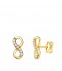 Boucles d'oreilles infini Or 18K Zircons | boucles d'oreilles pour femme | bijoux femme