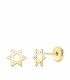 Pendientes Estrella de David Oro 18K 6mm pendientes de hombre