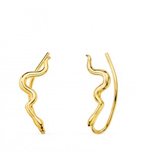Paar Ohrklemmen Schlange | Design Ear Climber, Ohrkletterer, Ohrmanschette - Ohrringe Gold 18K Damen