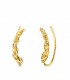 Paar Ohrklemmen Blatt | Design Ear Climber, Ohrkletterer, Ohrmanschette - Ohrringe Gold 18K Damen