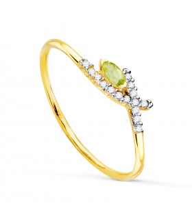 Anillo Meraki Oro 18K Cross Peridoto
