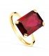 Sortija Mujer Spinel Rojo Oro 18K  - anillos de oro con piedras