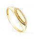 Anillo Sello Ojival Oro 18K Circonitas - anillo personalizado - sello de mujer - anillos de oro corazón