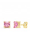 Pendientes pequeños Bella Oro 18K Rosa