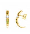Pendientes Mujer Brita Oro 18K Verde