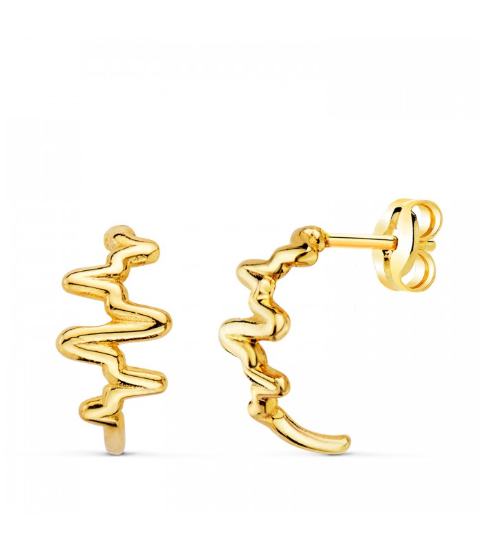Boucles d'oreilles Battement Or Jaune 18K | bijoux femme or | boucles d'oreilles or femme
