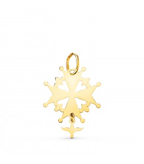 Ciondolo Croce Ugonotta 21mm Oro 18kt