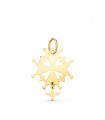 Colgante Cruz Huguenotte 21mm Oro 18K