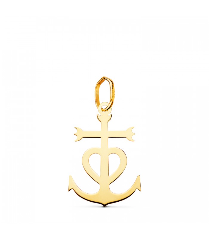 Colgante Cruz de Camarga 17mm Oro 18K - joyas online - joyería de oro