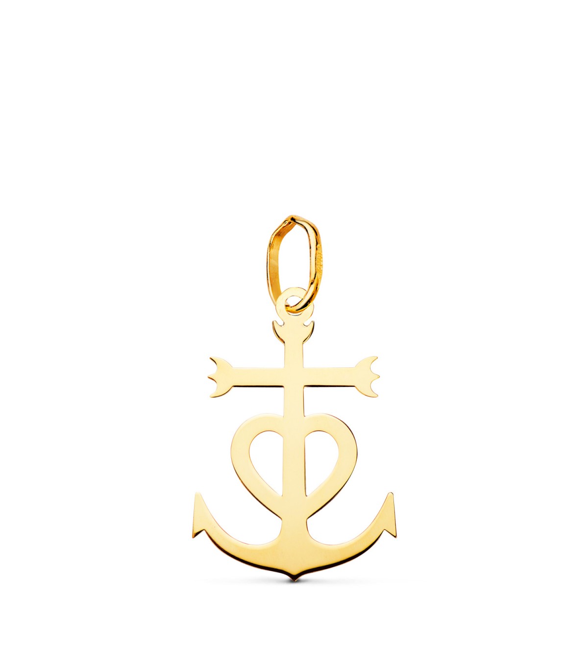 Colgante Cruz de Camarga 17mm Oro 18K - joyas online - joyería de oro