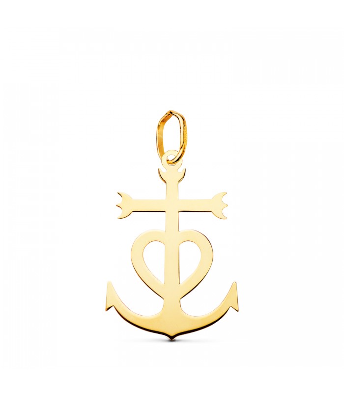 Colgante Cruz de Camarga 22mm Oro 18K - joyas online - joyería de oro