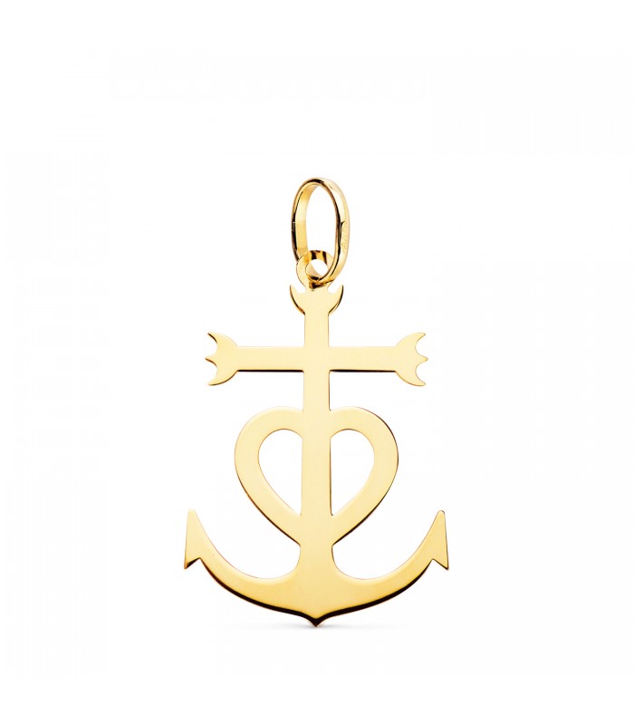 Colgante Cruz de Camarga 27mm Oro 18K - joyas online - joyería de oro