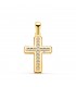 Croce con zirconi Oro giallo 18 kt 19 mm - collane con croce, croci in oro da donna