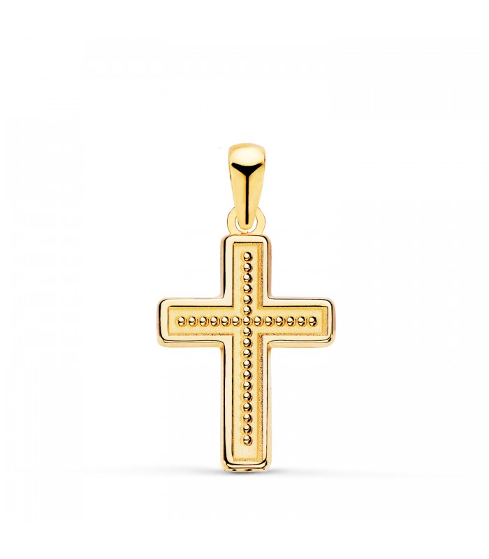 Croix Billes Or Jaune 18K 19mm | croix or jaune 18 carats | croix en or | croix pour homme| croix pour femme
