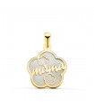 Colgante Mamá Nácar Oro 18K Flor