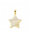 Pendentif "Mamá" Nacre Or 18K Étoile