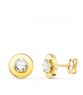Punto luce Orecchini da donna Oro 18 carati 7,5 mm | orecchini da donna in oro | Orecchini a bottone e a lobo