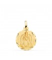 Medalla Virgen del Prado Oro 18K 18mm Tallada
