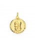 Médaille Vierge fille Or 18K 16mm Facettée Prière | medaille or | medaille vierge | medaille fille vierge or