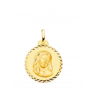 Medalla Virgen Madonna del Mare 18K 20mm Talla - medallas de oro vírgenes