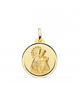 Medalla Virgen de los Desamparados Oro 18k 20mm Bisel