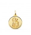 Médaille Notre Dame des Abandonnées Or 18K 18mm Bisel