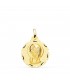 Medalla Virgen niña tallada 18Ktes 18mm - Comprar regalos para comunion joyeria online