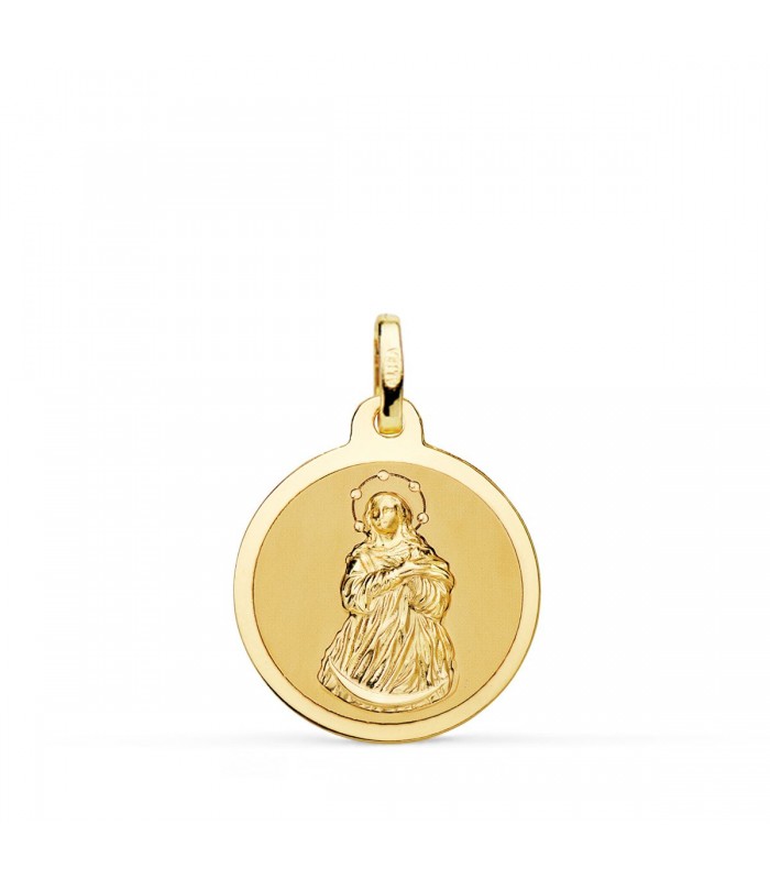 Médaille Vierge Immaculée Or 18K 18mm Brillant