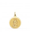 Medalla Virgen Inmaculada Oro 18K 18mm Brillo