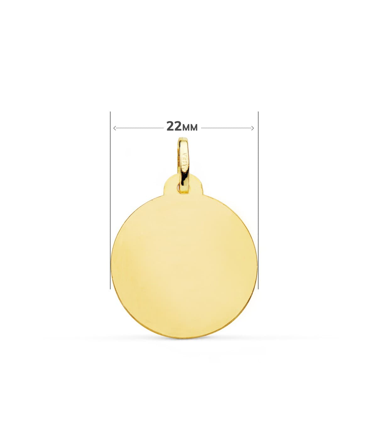 Medalla Virgen Inmaculada Oro 18K 22mm Tallada